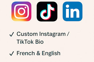 write or rewrite your instagram or tiktok bio to stand out