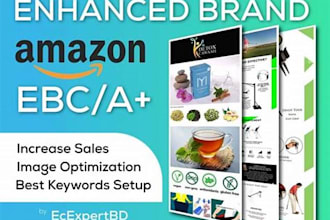 design premium amazon storefront, do amazon fba store setup ebc content images