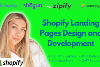 clone shopify landing page design in replo, pagefly, shogun, gempage