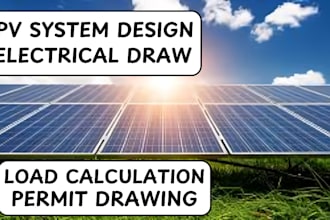 design residential commercial solar power system electrical energy drawing