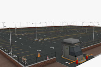 design road,railway, parking lot,site layout plan, rv parking,golf showroom, skp