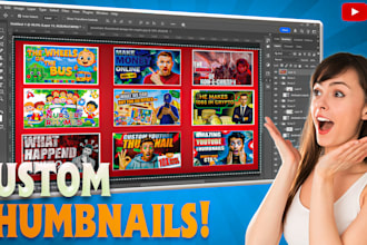 design viral youtube thumbnails for every niche with multiple versions