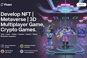 develop nft metaverse game, 3d multiplayer game, crypto game, VR,ar, mmorpg game