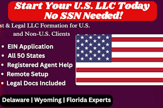 do US llc formation, US llc registration business registration obtain ein number