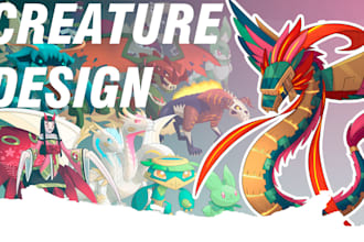 draw epic creature, monster, dragon character concepts