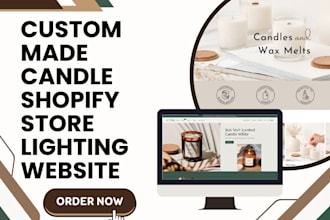build custom made candle shopify store lighting scented website wax candle store