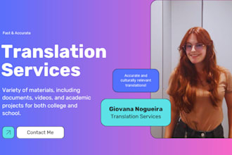 translate english and portuguese, fast and accurate