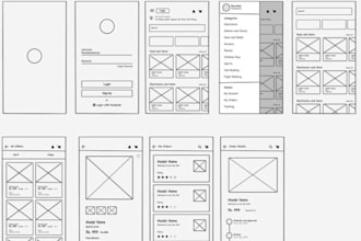 design wireframes prototypes modern UI UX for mobile apps and websites in figma