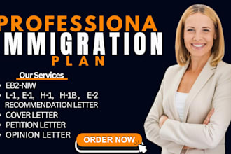 write immigration business plans, petition letter for eb2 niw e2 and l1 visa