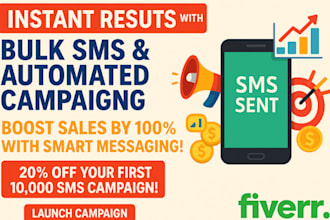 send bulk SMS marketing, using twilio, klaviyo, gohighlevel email automation