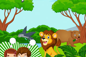 design christian children story book illustration themed bible kid book cover 3d