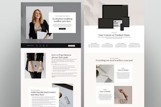 design a high converting kajabi landing page or sales funnel