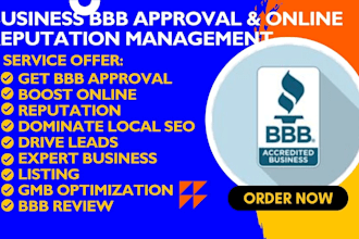 help businesses get their bbb approval online reputation vat returns, gmb