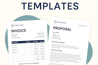 design custom invoice estimate and bid proposal templates for your business