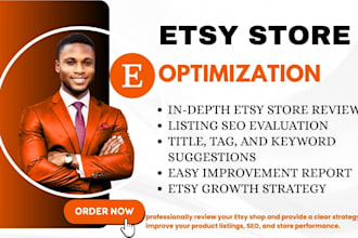 review your etsy store and optimize your listing strategy