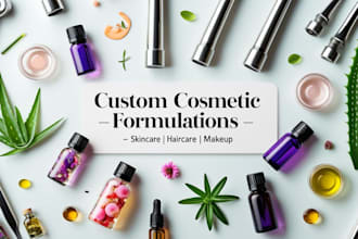 develop custom formulations for skincare, haircare and makeup products