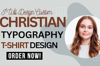 do christian t shirt design, faith inspired typography clothing brand for etsy