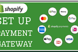 integrate secured verified shopify set up payment gateway wise  paypal stripe