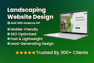 build a professional landscaping wordpress website using kadence wp