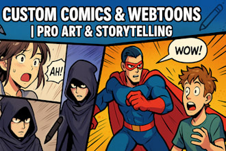 create stunning custom comics or webtoons with p art and engaging storytelling