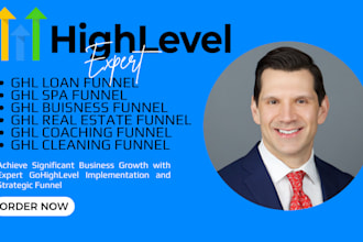 gohighlevel ghl buisness loan spa real estate coaching cleaning company funnel