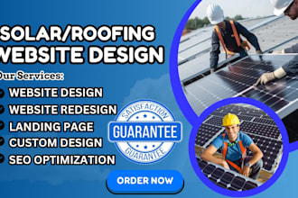 design construction website hvac, plumbing, painting, roofing solar website