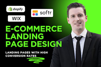 design redesign shopify wix softr ecommerce website landing page client portal