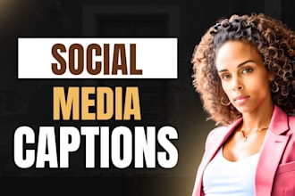 write social media captions for your business