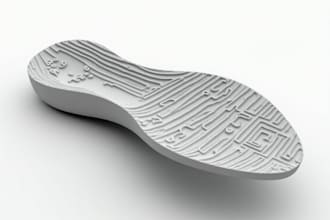 design 3d footwear 3d sneaker 3d printable shoe prototype in stl model
