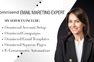 design omnisend campaigns, email template and squeeze page for ecommerce success