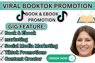 promote booktok viral book or ebook promotion amazon kdp social media marketing