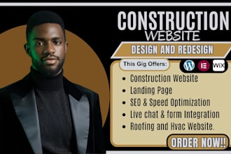 construction website plumbing roofing hvac remodelling website construction