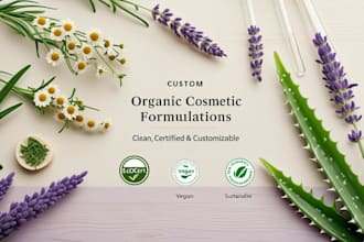 be your cosmetic chemist to formulate certified organic skincare haircare makeup