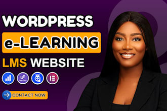 build wordpress elearning lms website with learndash, learnpress, tutor lms