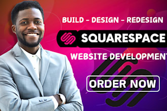 build, design, redesign squarespace website squarespace landing page SEO