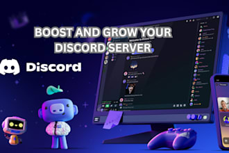 advertise, boost and grow your discord server, organic promotion to get members
