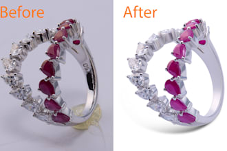 do professional jewelry image retouching and enhancement