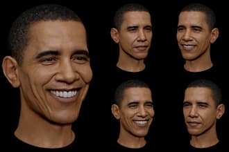 sculpt realistic 3d head model in zbrush 3d bust statue face mask 3d printing