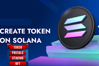 create tax token, meme coin, spl token, token 2022, staking on solana evm