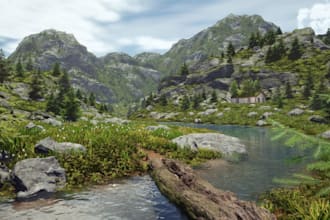 do 3d game environment stylized lowpoly 3d environment unity3d environment