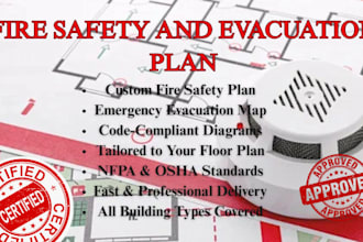 create custom emergency and fire safety plan map and diagram for your floor plan