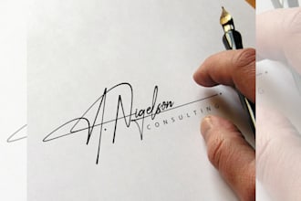 design custom handwritten and artistic autograph or signature,logo for you