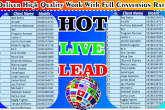 offer hot fresh live forex lead, crypto lead, binance lead, depositor lead, bank