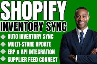 automate shopify inventory sync product stock update for erp, multi store vendor