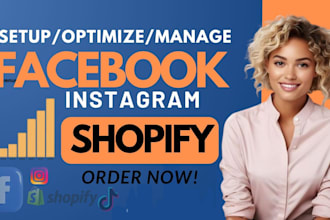 promote shopify store,edit manage marketing social media facebook ads boost sale