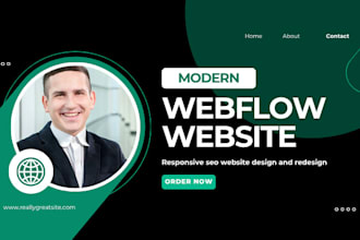 design or develop webflow website, webflow expert, figma to webflow