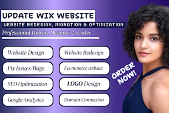 build wix website, redesign wix website design wix website, wix ecommerce