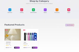 create and deploy an ecommerce custom website