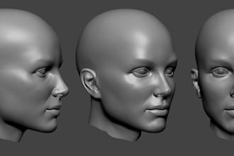 do 3d head model 3d sculpting 3d character modeling 3d head bust 3d printing