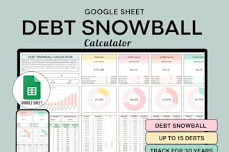 debt payoff tracker spreadsheet, income and epense, snowball avalanche excel